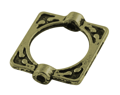 PandaHall Tibetan Style Alloy Bead Frames, Lead Free & Nickel Free & Cadmium Free, Rectangle, Antique Bronze, 16x14x3mm; 10.5mm Inner...