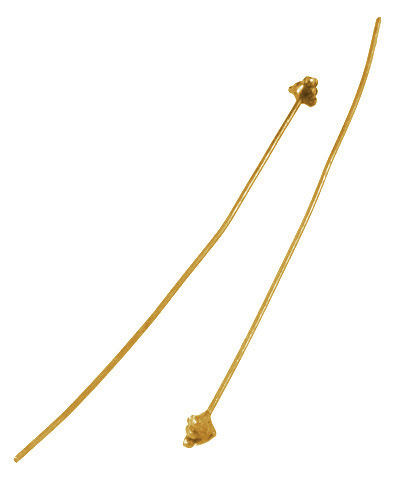 PandaHall Alloy Fancy Pin, Lead Free, Cadmium Free and Nickel Free, Antique Golden, 54x3x0.8mm. Alloy