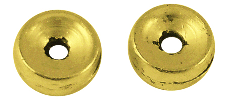 PandaHall Tibetan Style Beads, Lead Free and Nickel Free, Disc, Antique Golden, Size: about 5mm in diameter, 2mm thick, hole: 1mm Alloy Flat...