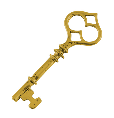 PandaHall Tibetan Style Big Pendants, Lead Free, Skeleton Key, Antique Golden, 60x21x4mm, Hole: 4mm Alloy Key