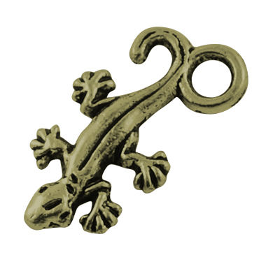 PandaHall Tibetan Style Pendants, Lead Free & Nickel Free & Cadmium Free, Wall Gecko, Antique Bronze, 22.5x12x2mm, Hole: 3.5mm Alloy Animal