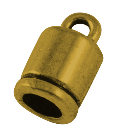 PandaHall Tibetan Style Terminators, Lead Free, Antique Golden, 10x6mm, Hole: 2mm Alloy