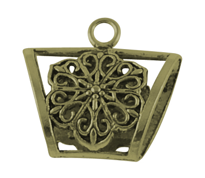 PandaHall Tibetan Style Hangers, Bail Beads, Cadmium Free & NIckel Free & Lead Free, Tube, Antique Bronze, 39x37x17mm, inner diameter...