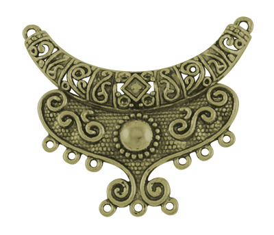 PandaHall Tibetan Style Connectors, Cadmium Free & Lead Free & Nickel Free, Antique Bronze, 64x40x7mm, Hole: 2mm Alloy Others