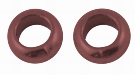 PandaHall Tibetan Style Spacers, Lead Free & Cadmium Free & Nickel Free, Rondelle, Red Copper, Size: about 6mm in diameter, 3mm thick, hole...