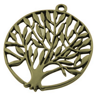 PandaHall Tibetan Style Zinc Alloy Pendants, Tree of Life Charm, Lead Free and Cadmium Free, Antique Bronze, Size: about 43mm long, 38mm...
