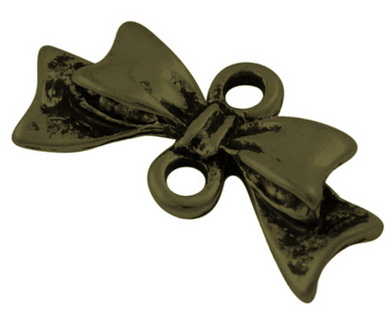 PandaHall Tibetan Style Links, Chandelier Components, Lead Free and Cadmium Free, Antique Bronze, Bowknot, 20x10x3mm, Hole: 2mm, about...