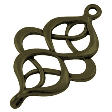 PandaHall Tibetan Style Connectors, Alloy, Cadmium Free & Nickel Free & Lead Free, Rhombus, Antique Bronze Color, Size: about 28mm long...