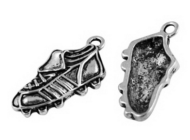 PandaHall Tibetan Style Pendants, Lead Free and Cadmium Free, Antique Silver, Sport Shoes, 24x12x3.5mm, Hole: 1.5mm Alloy Shoes