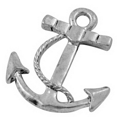 PandaHall Tibetan Style Pendants, Lead Free, Nickel Free and Cadmium Free, Antique Silver, Anchor, 23.5x21x3mm, hole: 2.5mm Alloy Anchor &...