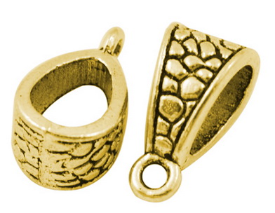 PandaHall Tibetan Style Hanger Links, Bail Beads, Lead Free, Nickel Free and Cadmium Free, Antique Golden, 14.5x7.5x8.5mm, Hole: 2mm; about...