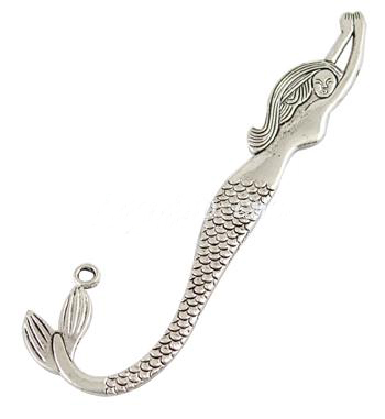 PandaHall Tibetan Style Bookmarks, Lead Free and Cadmium Free, Antique Silver, about 80mm long, 20mm wide, 2.5mm thick, hole: 3mm Alloy