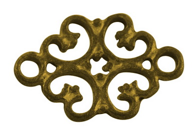 PandaHall Tibetan Style Connectors, Lead Free and Cadmium Free & Nickel Free, Flower, Antique Golden Color, Size: about 18mm long, 13mm wide...