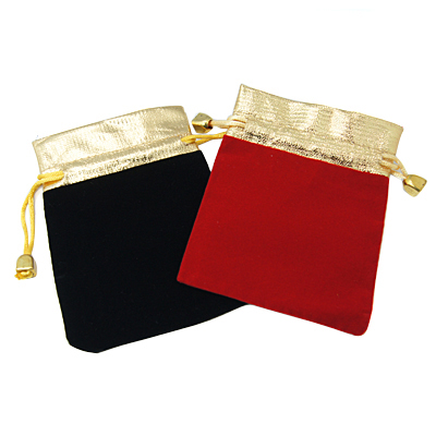 PandaHall Velvet Jewelry Bags, Mixed Color, 120x100mm Velvet Multicolor