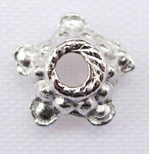 PandaHall Tibet Style Bead Caps, Lead Free & Nickel Free & Cadmium Free, Star, Antique Silver, about 6mm in diameter, 3mm high, Hole: 2mm...