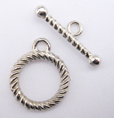 PandaHall Tibetan Style Toggle Clasps, Lead Free and Cadmium Free, Platinum, Ring: 13x16mm, Bar :6x18mm, Hole: 2mm Alloy Ring