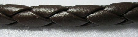 PandaHall Imitation Leather Cord, Brown, Four Strands Twisted, 4mm Imitation Leather Braided Brown