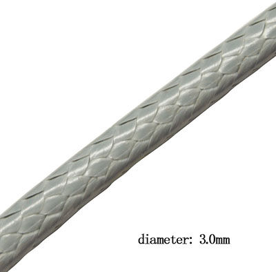 PandaHall Korean Wax Polyester Cord, LightSteelBlue, Size: about 3mm thick; about 50yards/roll Waxed Polyester Cord Blue