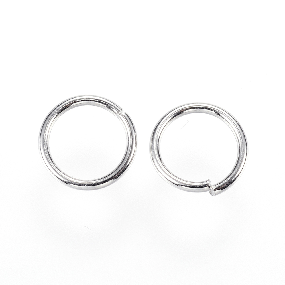 PandaHall 304 Stainless Steel Jump Rings, Close but Unsoldered Jump Rings, Stainless Steel Color, 10x1.2mm; about 7.6mm inner diameter...