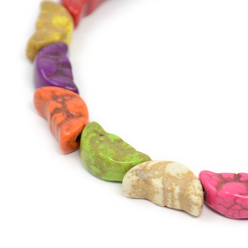 PandaHall Dyed Synthetic Turquoise Bead Strands, Ingot, 18x9x7mm, Hole: 1mm; about 27pcs/strand, 16.1" Synthetic Turquoise Others