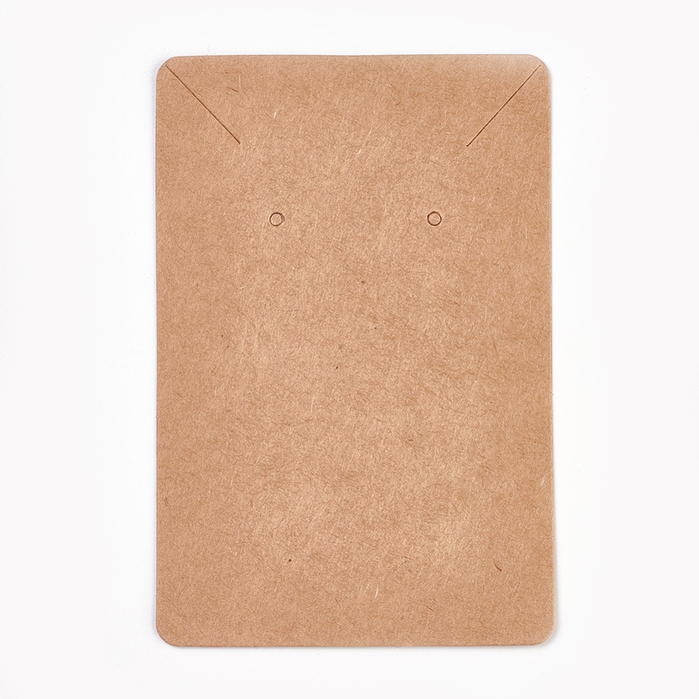 PandaHall Cardboard Display Cards, Used For Necklace and Earring, BurlyWood, 9x6cm Paper Orange