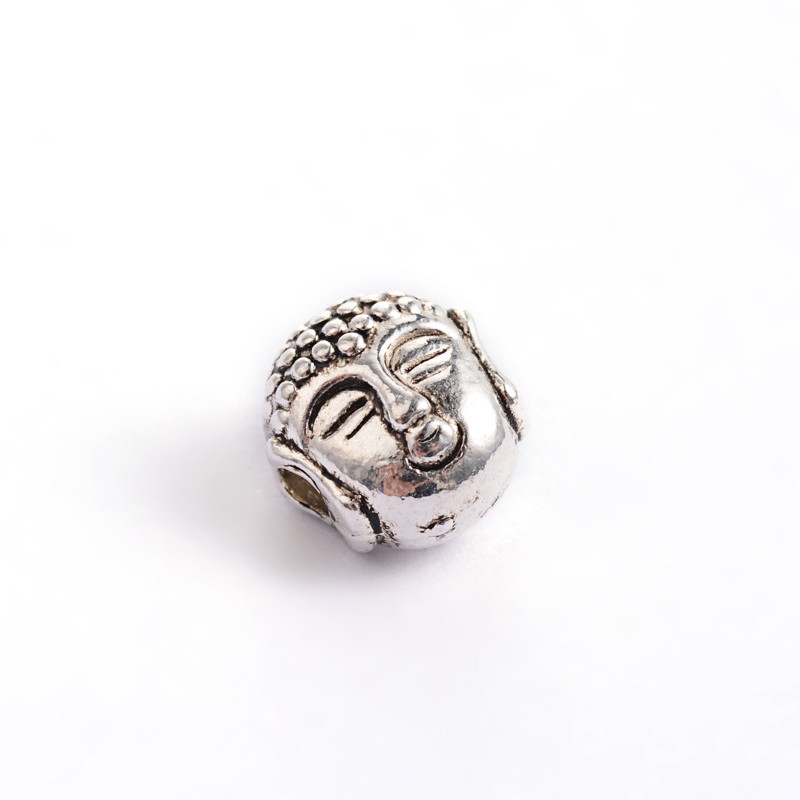 PandaHall Tibetan Style Alloy Buddha Beads, Lead Free & Cadmium Free, Antique Silver, 7x7.5x5.5mm, Hole: 1.5mm Alloy Human