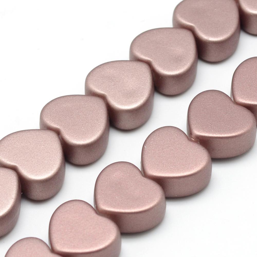 PandaHall Rubberized Style Acrylic Beads Strands, Heart, DarkSalmon, 12.5x14.5x6.5mm, Hole: 2mm Acrylic Heart Red