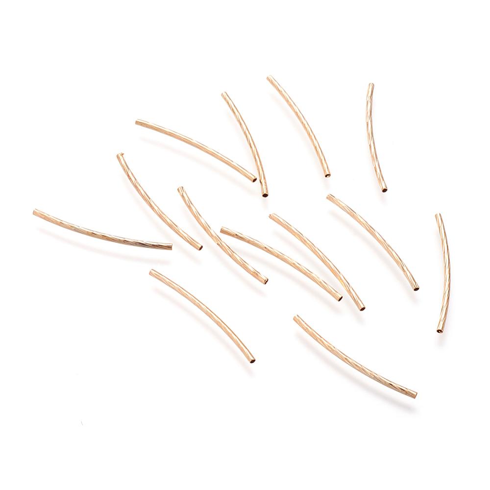PandaHall Brass Tube Beads, Real Gold Plated, 29x1mm, Hole: 1mm Brass Tube