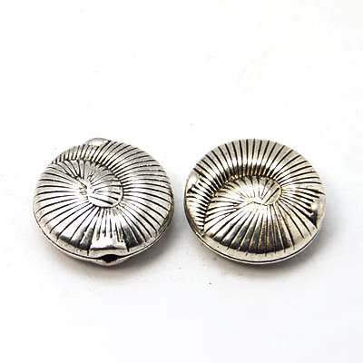 PandaHall Tibetan Style Beads, Lead Free & Cadmium Free, Flat Round, Antique Silver Color, Size: about 18.5mm in diameter, 7.5mm thick, hole...