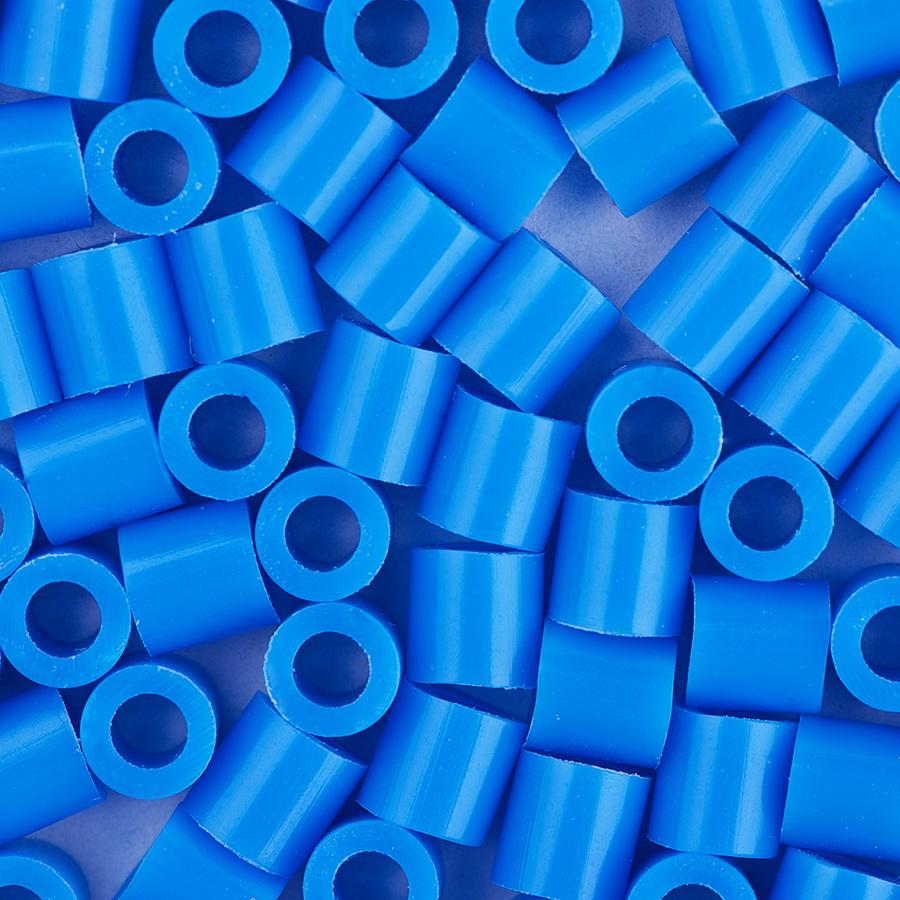 PandaHall 1 Box 5mm Melty Beads PE DIY Fuse Beads Refills Perler Beads for Kids, Tube, RoyalBlue, 5x5mm, Hole: 3mm; about 500pcs/box Plastic...