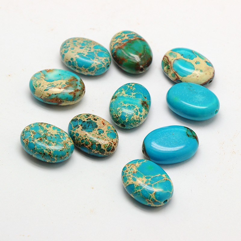PandaHall Oval Natural Regalite Beads, Dyed & Heated, 18x13x7mm, Hole: 2mm Regalite Oval