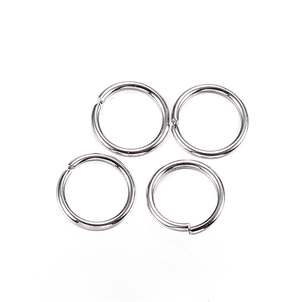 PandaHall 304 Stainless Steel Jump Rings, Close but Unsoldered Jump Rings, Stainless Steel Color, 4x0.5mm; about 3mm inner diameter...