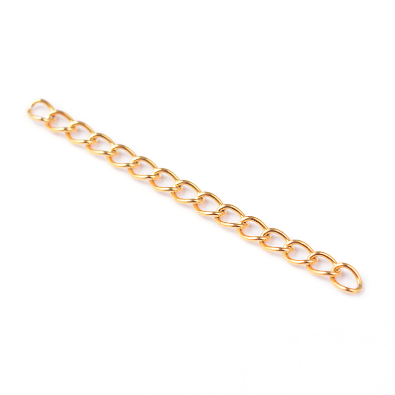 PandaHall 304 Stainless Steel Extender Chains, Golden, 47~53x3mm Stainless Steel