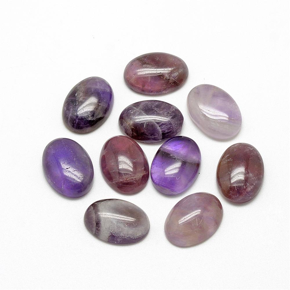 PandaHall Natural Amethyst Cabochons, Oval, 18x13x5mm Amethyst Oval