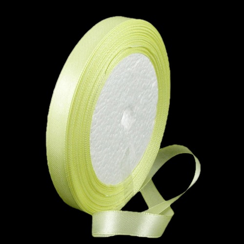 PandaHall Satin Ribbon,Lemon Yellow, 25yards/roll(22.86m/roll) Polyester Yellow