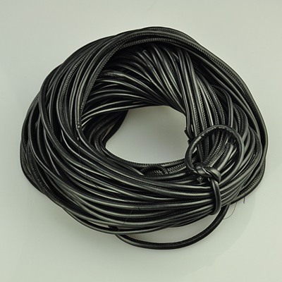 PandaHall PU Leather Cord, Black, 5.5mm, 100yards/Bundle Imitation Leather Black