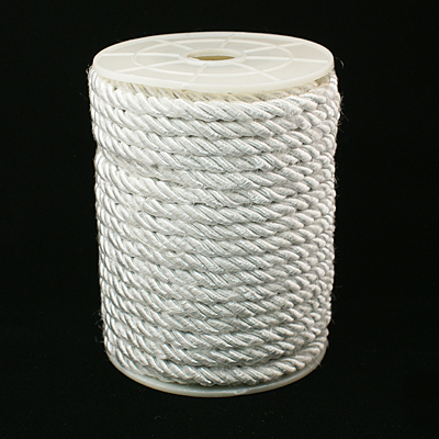 PandaHall Twisted Nylon Thread, Silver, 5mm, about 18~19yards/roll(16.4m~17.3m/roll) Nylon Silver
