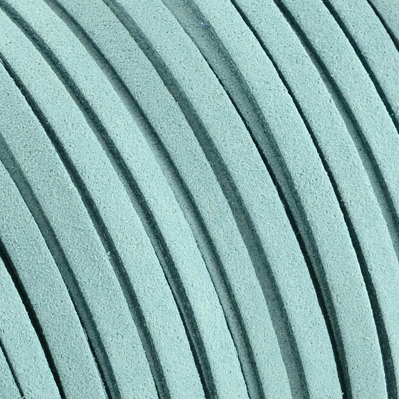 PandaHall Faux Suede Cords, Faux Suede Lace, DarkTurquoise, 6x1.5mm; 100yard/roll Suede Blue