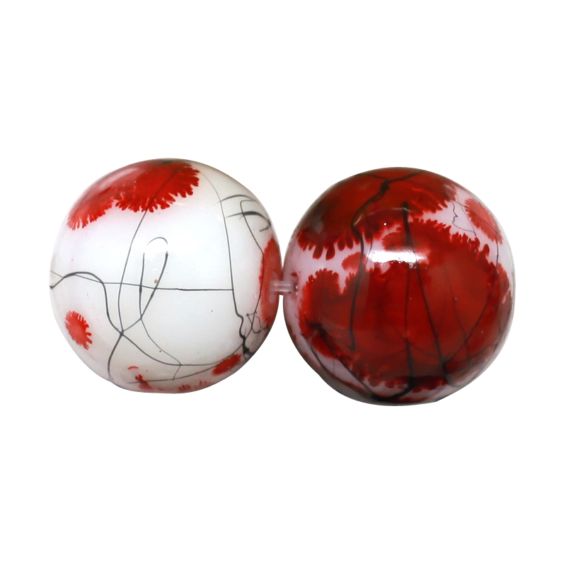 PandaHall Baking Painted Drawbench Glass Bead Strands, Round, DarkRed, 8~8.5x7.5~8mm, Hole: 1.5mm; about 106pcs/strand, 31.4" Glass Round...