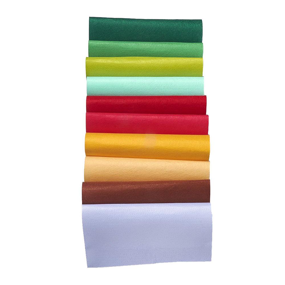 PandaHall Non Woven Fabric Embroidery Needle Felt for DIY Crafts, Square, Mixed Color, 298~300x298~300x1mm; 10pcs/set Cloth Multicolor