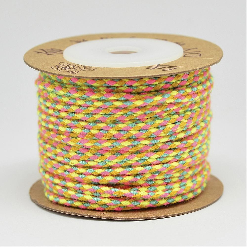 PandaHall Nylon Thread, Colorful, 2mm, about 20yards/roll Nylon