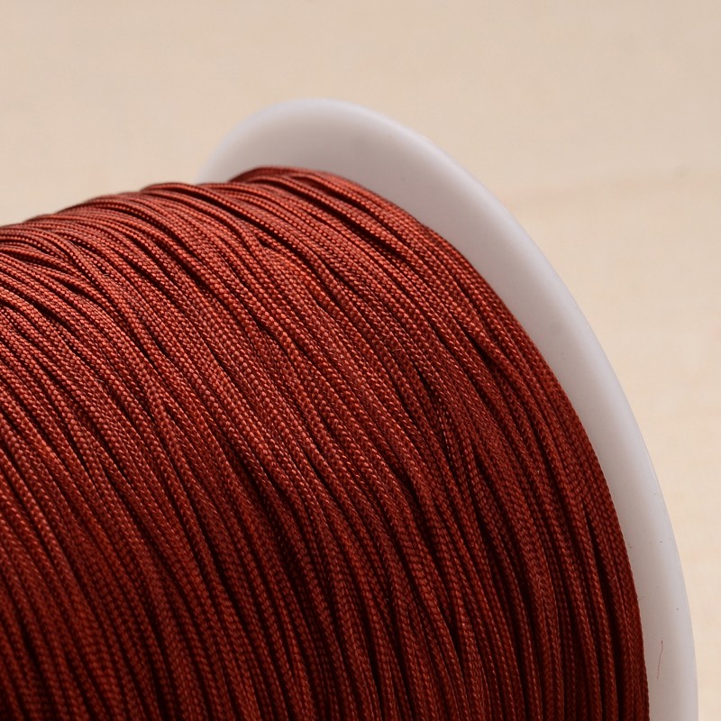 PandaHall Polyester Cord, SandyBrown, 1mm, about 300meter/roll Polyester Brown