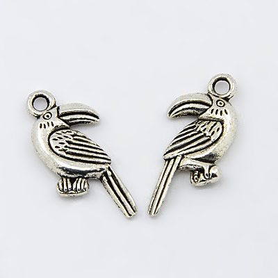 PandaHall Alloy Pendants, Bird, Antique Silver, Cadmium Free & Nickel Free & Lead Free, 25x11x3mm Alloy Bird