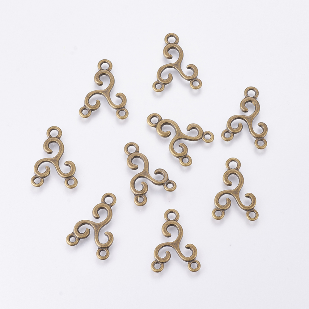 PandaHall Tibetan Style Chandelier Component Links, Lead Free, Cadmium Free and Nickel Free, Antique Bronze, 24.5x20mm, Hole: 3mm. Alloy...