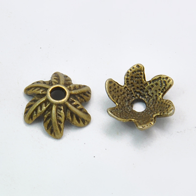 PandaHall Tibetan Style Bead Caps, Cadmium Free & Lead Free, Antique Bronze Color, Flower, Size: about 11mm long, 10mm wide, 5mm thick, hole...