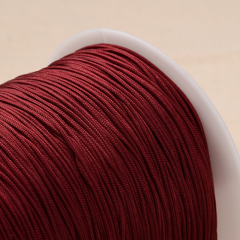 PandaHall Polyester Cord, DarkRed, 1mm, about 300meter/roll Polyester Red