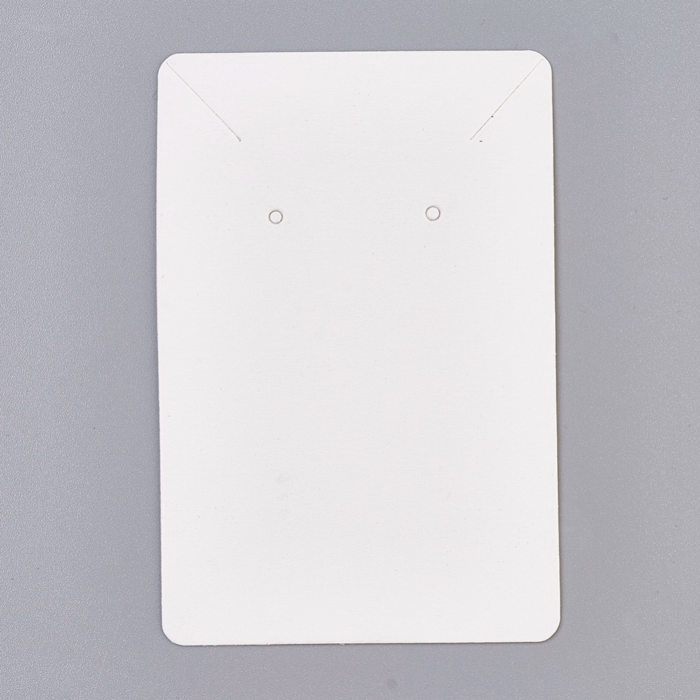 PandaHall Cardboard Display Cards, Used For Necklace and Earring, White, 9x6cm Paper White