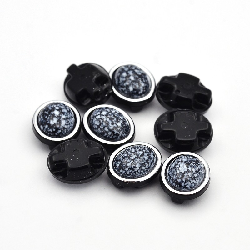 PandaHall Sew on Taiwan Acrylic, Garment Accessories, Oval, Black, 13x11x7mm, Hole: 1mm Acrylic Oval Black