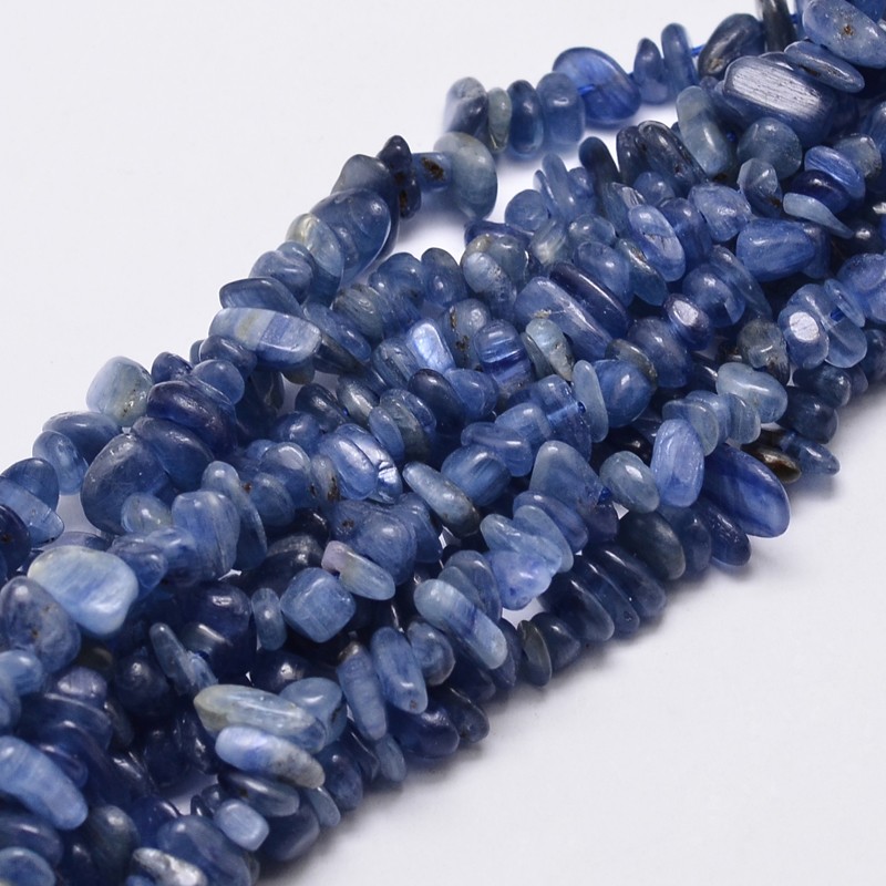 PandaHall Natural Kyanite Chip Beads Strands, 5~14x4~10mm, Hole: 1mm; about 15.5"~16.1" Others Chip