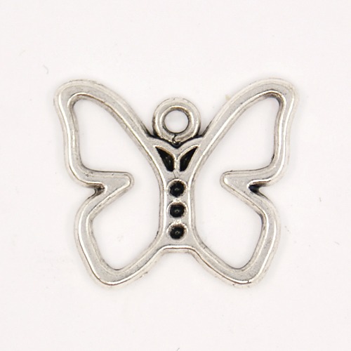 PandaHall Tibetan Style Pendants, Butterfly, Antique Silver, Lead Free and Cadmium Free, 16mm long, 19mm wide, 1.8mm thick, hole: 1mm Alloy...